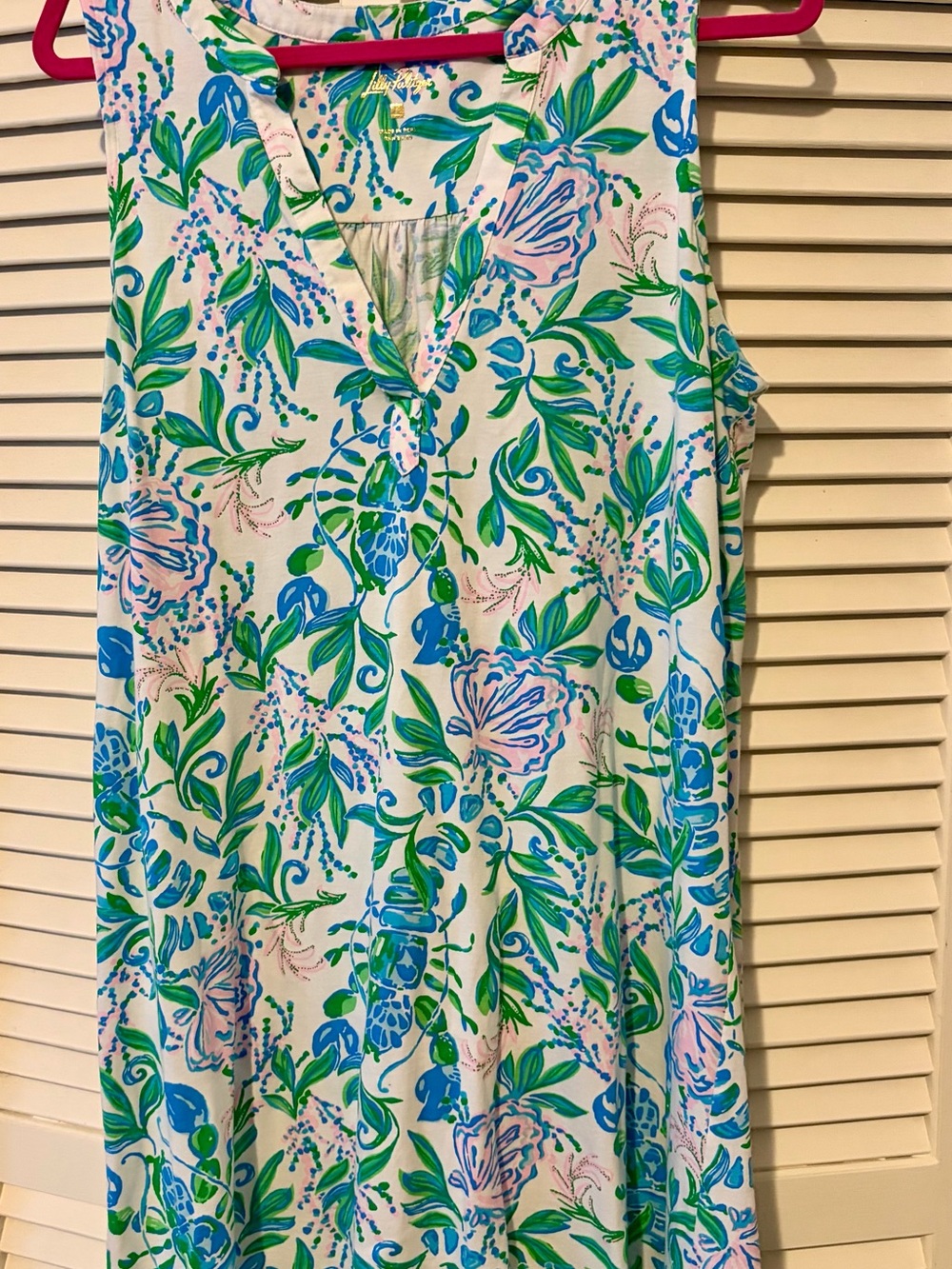 Lilly Pulitzer Floral Sundress in Blue, Green & Pink